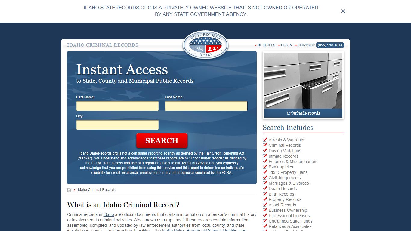 Idaho Criminal Records | StateRecords.org